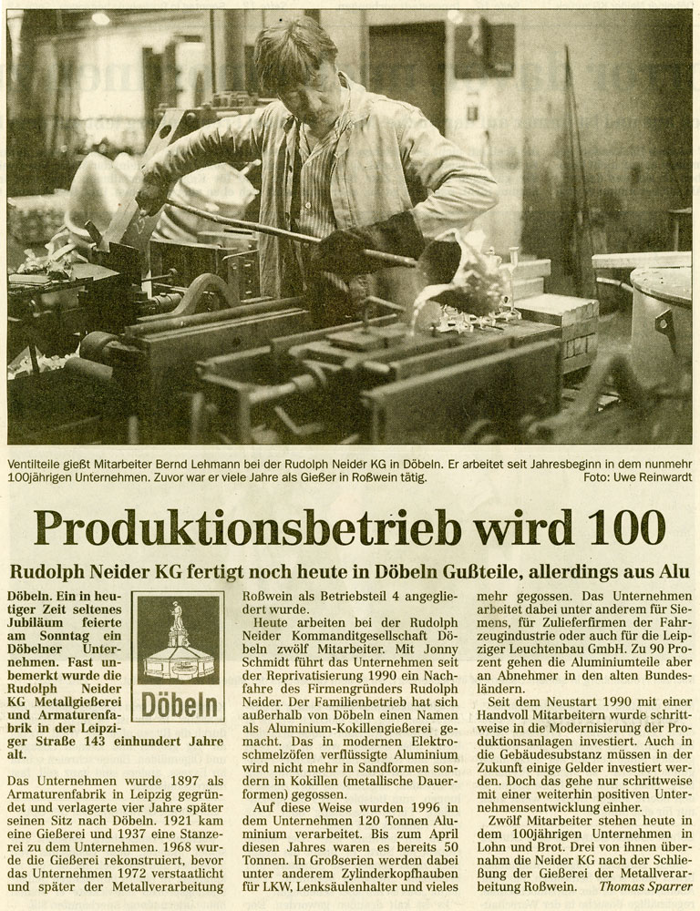 1997 100 Jahre Rudolph Neider KG